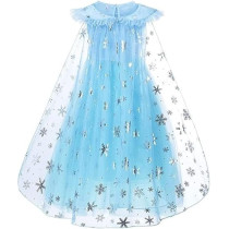 Brain Giggles Princess Elsa Dress For Girls, Sky Blue, Medium