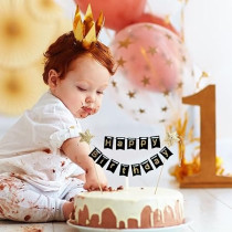 Brain Giggles Brain Giggles Happy Birthday Cake Topper, Black