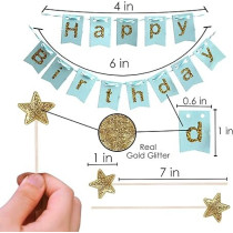 Brain Giggles Brain Giggles Happy Birthday Cake Topper, Blue
