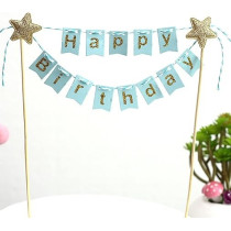 Brain Giggles Brain Giggles Happy Birthday Cake Topper, Blue
