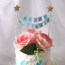 Brain Giggles Brain Giggles Happy Birthday Cake Topper, Blue