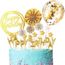 Brain Giggles Brain Giggles Happy Birthday Cake Topper, Confetti Cake Topper