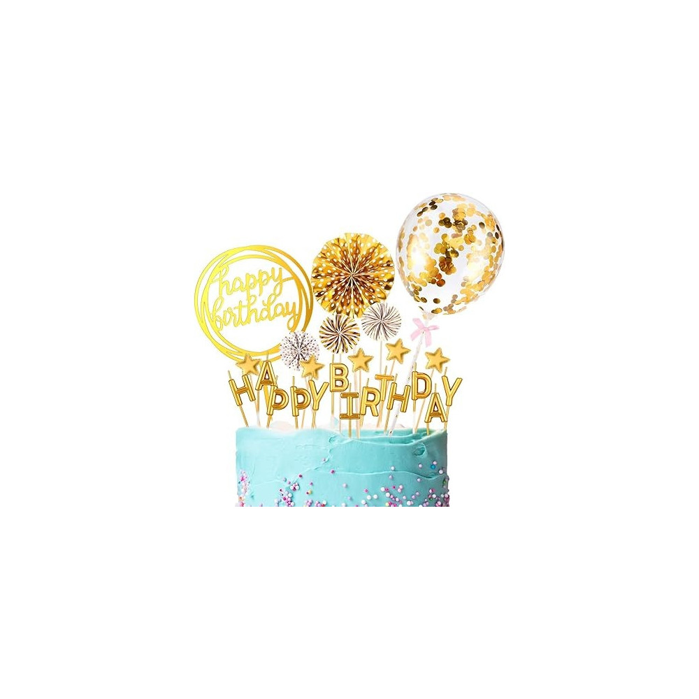 Brain Giggles Brain Giggles Happy Birthday Cake Topper, Confetti Cake Topper
