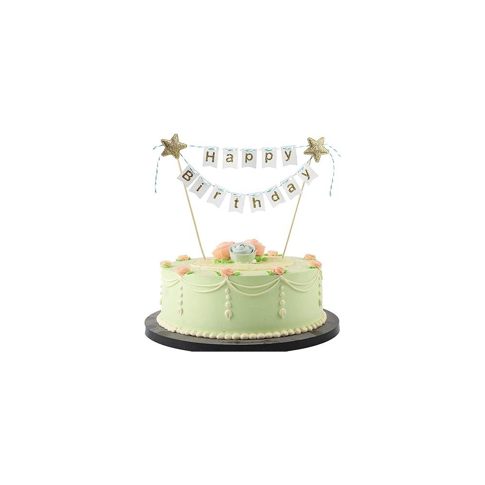 Brain Giggles Brain Giggles Happy Birthday Cake Topper, White