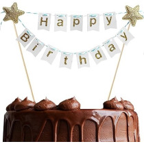 Brain Giggles Brain Giggles Happy Birthday Cake Topper, White