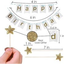 Brain Giggles Brain Giggles Happy Birthday Cake Topper, White