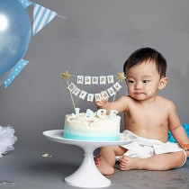 Brain Giggles Brain Giggles Happy Birthday Cake Topper, White