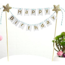 Brain Giggles Brain Giggles Happy Birthday Cake Topper, White
