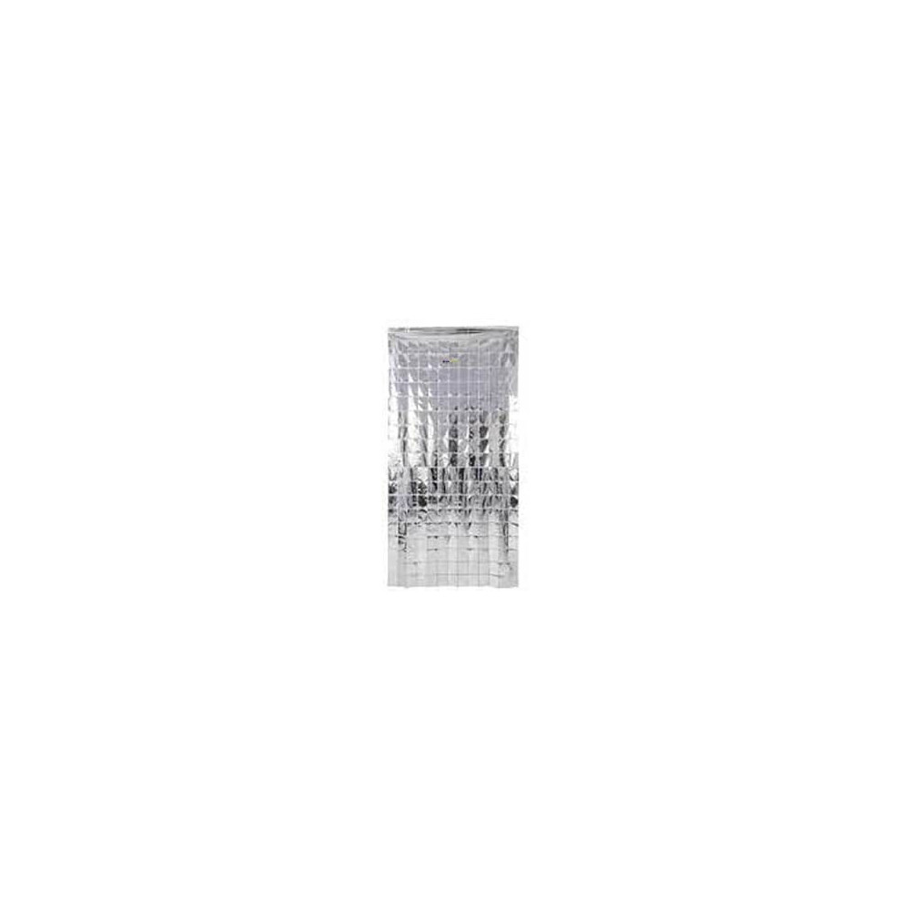 Brain Giggles Metallic Foil Curtain, Shimmering Fringe Tinsel Backdrop For Birthday Party Decoration, Pack Of 1, Silver