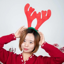 Brain Giggles Christmas Headband For Kids And Adults, Reindeer Hair Band, Kids Party Headwear, Fun Holiday Christmas Hair Accessories For Girls And Women, Red And Green
