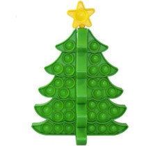 Brain Giggles 3D Christmas Tree Pop It Fidget Toy For Kids, Silicone Toy, Portable Push Bubble Popper Game, Perfect For Kids Play And Christmas Decoration, Green