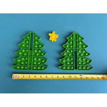 Brain Giggles 3D Christmas Tree Pop It Fidget Toy For Kids, Silicone Toy, Portable Push Bubble Popper Game, Perfect For Kids Play And Christmas Decoration, Green