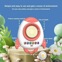 Brain Giggles Kids Pottery Wheel, Motorized Pottery Wheel Activity Set, Complete Pottery Wheel And Painting Kit Mess Free Air Dry Clay For Kids, Pink