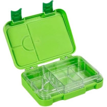 Brain Giggles Bpa Free Leakproof Airtight Bento Lunchbox With 6 Adjustable Compartments, 760 Ml Insulated Tiffin Box With Removable Tray For Kids And Adults Perfect For School Office, Light Green