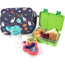Brain Giggles Bpa Free Leakproof Airtight Bento Lunchbox With 6 Adjustable Compartments, 760 Ml Insulated Tiffin Box With Removable Tray For Kids And Adults Perfect For School Office, Light Green