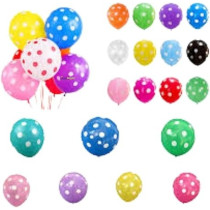 Brain Giggles Multicolour Polka Dot 12-Inch Latex Balloons, Perfect For Party Decoration, 50 Pieces