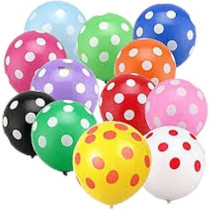 Brain Giggles Multicolour Polka Dot 12-Inch Latex Balloons, Perfect For Party Decoration, 100 Pieces