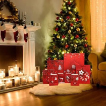 Brain Giggles Assorted Christmas Gift Bags, Small, 18 x 23 x 10 Cms Gift Bag For Gift Wrap, Christmas Paper Bags With Handles, Decorative Prints For Christmas Gifts, Gift Wrapping Supplies, Set Of 2