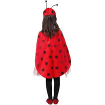 Brain Giggles Ladybug Cape And Cap Kids Costume For Halloween, Cosplay, Fancy Dress And World Book Day, Red, Small