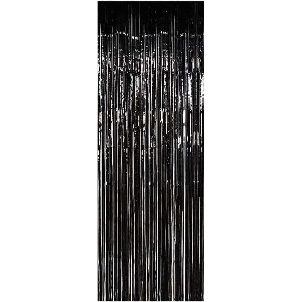 Brain Giggles Metallic Foil Curtain For Birthday Party Decoration Fringe Tinsel Backdrop