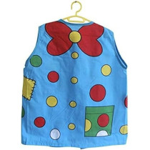 Brain Giggles Fun Clown Costume Set For Kids With Cape And Hat For Halloween, Cosplay And Fancy Dress For 3-8 Years, Blue
