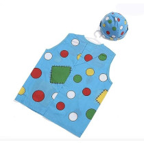 Brain Giggles Fun Clown Costume Set For Kids With Cape And Hat For Halloween, Cosplay And Fancy Dress For 3-8 Years, Blue