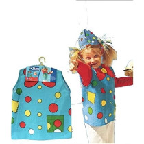 Brain Giggles Fun Clown Costume Set For Kids With Cape And Hat For Halloween, Cosplay And Fancy Dress For 3-8 Years, Blue