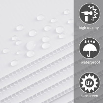 5 Pieces Corrugated Plastic Sheet 5Mm Thick Corrugated Poster Board Blank Plastic Board Sheets Corrugated White Cardboard Corrugated Plastic Sign Board, Art And Craft, Rectangle 39*34 Cms