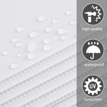 5 Pieces Corrugated Plastic Sheet 5Mm Thick Corrugated Poster Board Blank Plastic Board Sheets Corrugated White Cardboard Corrugated Plastic Sign Board, Art And Craft, Square, 44Cms