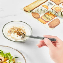 Transparent Grey Disposable Plastic Spoon, Heavy Duty Thick And Sturdy Plastic Cutlery-Includes Free Wet Wipes Ideal For Parties Picnics Daily Use, 20, Grey Spoons