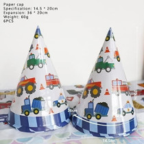 Brain Giggles Vehicle Themed Disposable Tableware Set, 136 Piece Birthday Tableware Pack With Plates, Cups, Napkins, Cutlery, Tablecloth, Ideal For Birthday Party Decoration For Kids