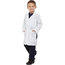 Brain Giggles White Lab Coat For Kids Scientist Costume Doctor Coat Or Halloween Costume For Kids, Small