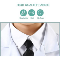 Brain Giggles White Lab Coat For Kids Scientist Costume Doctor Coat Or Halloween Costume For Kids, Small