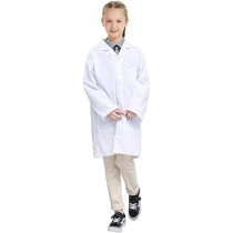 Brain Giggles White Lab Coat For Kids Scientist Costume Doctor Coat Or Halloween Costume For Kids, Mdeium