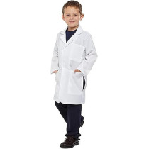 Brain Giggles White Lab Coat For Kids Scientist Costume Doctor Coat Or Halloween Costume For Kids, Large