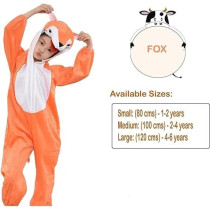 Brain Giggles Fox Halloween Costume For Kids 1-6 Years For Toddlers, Small