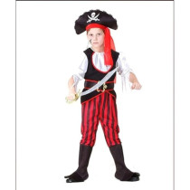 Brain Giggles Kids Pirate Costume Dress With Hat Perfect For Halloween, Cosplay, Fancy Dress Both For Boys, Medium