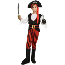Brain Giggles Kids Pirate Costume Dress With Hat Perfect For Halloween, Cosplay, Fancy Dress Both For Boys, Medium