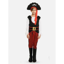 Brain Giggles Kids Pirate Costume Dress With Hat Perfect For Halloween, Cosplay, Fancy Dress Both For Boys, Medium