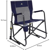 GCI Freestyle Rocker Outdoor Camping Chair, Indigo Blue