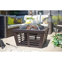 La Hacienda Durable, Versatile Bronze Steel Fire Pit