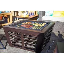 La Hacienda Durable, Versatile Bronze Steel Fire Pit