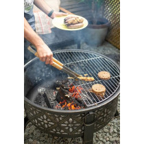 La Hacienda Beautiful Metal Alloy Steel Moresque Fire Grill