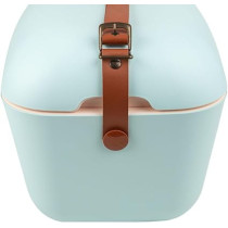 Polarbox 12L Classic Cooler Box Stylish Design With Adjustable Leather Strap And Superior Insulation for Outdoor Adventures And Parties, Sky Blue