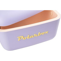 Polarbox 12 Liter Pop Cooler Box Stylish And Durable with Leather Handle, Superior Insulation, and Convertible Lid for Ultimate Outdoor Chill Retention, Lilac/Yellow