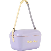 Polarbox 12 Liter Pop Cooler Box Stylish And Durable with Leather Handle, Superior Insulation, and Convertible Lid for Ultimate Outdoor Chill Retention, Lilac/Yellow