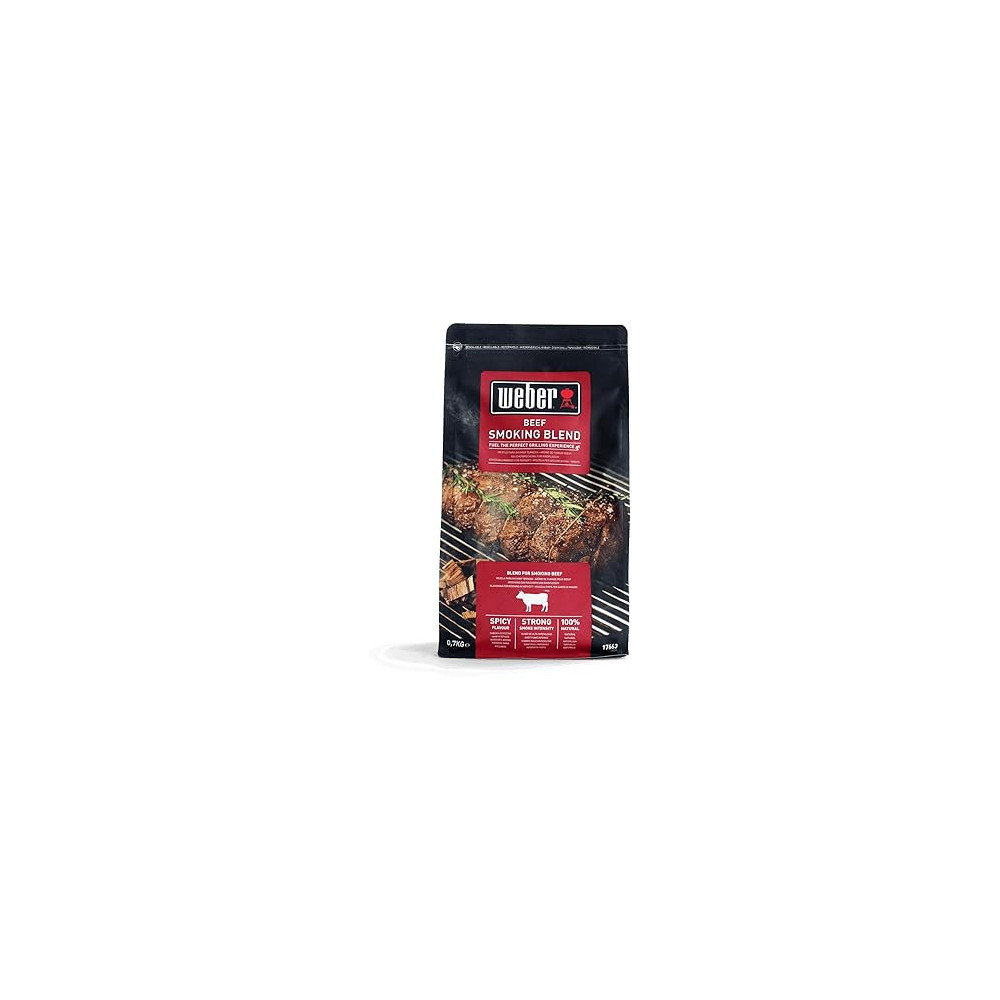 Weber Beef Smoking Blend Wood Chips With Spicy Flavour And Strong Smoke Intensity, 0.7kg