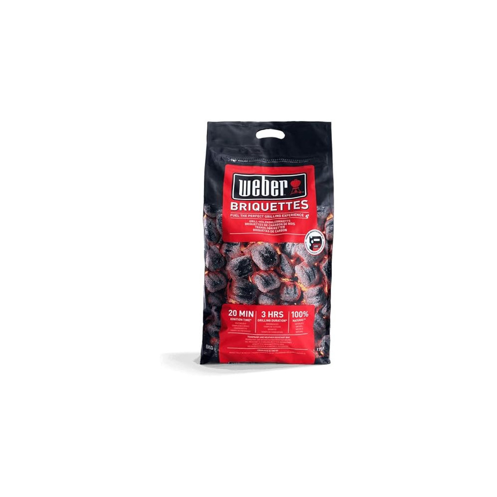 Weber Charcoal Briquette, 8Kg