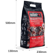 Weber Charcoal Briquette, 8Kg