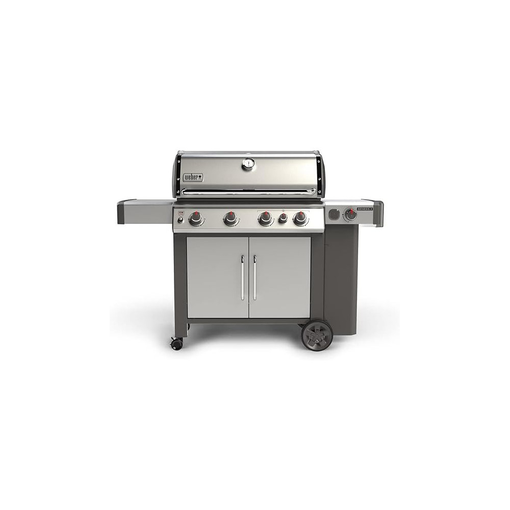 Weber Genesis E-435 Premium With 435 GBS Gas Grill, Extra Large Folding Fable For Preparing And Serving, Black